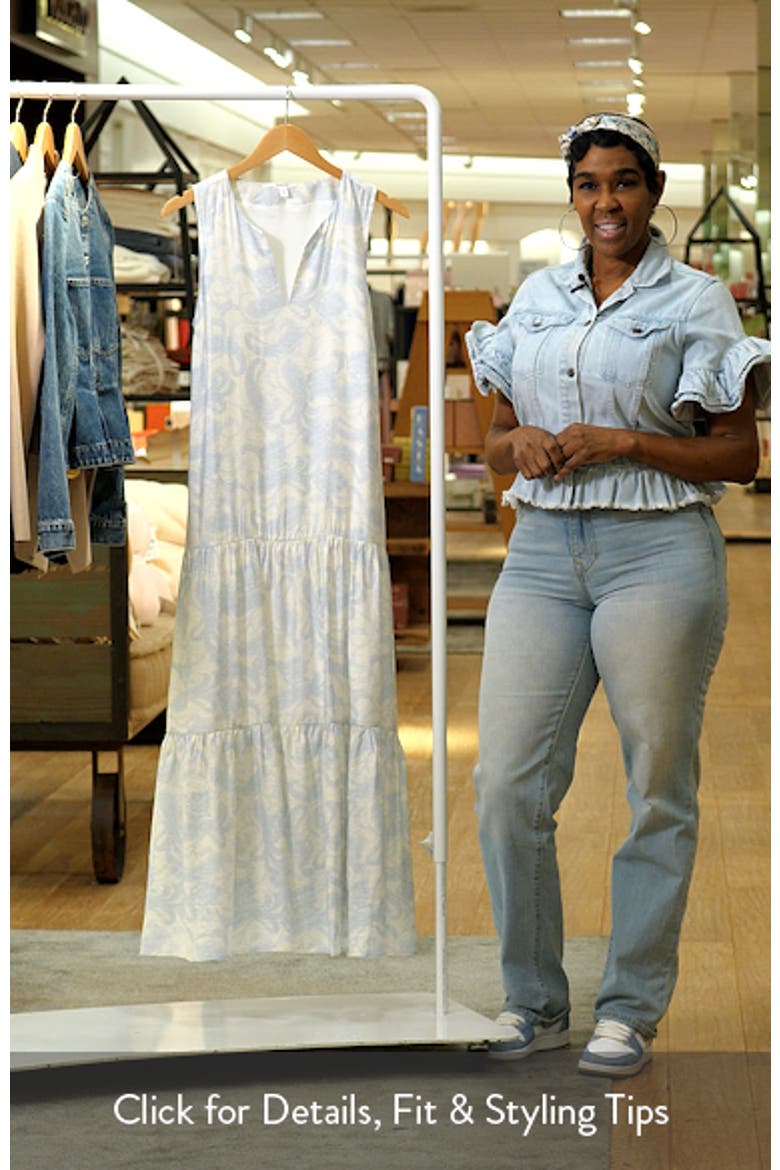 Iris Paisley Print Tiered Maxi Dress video
