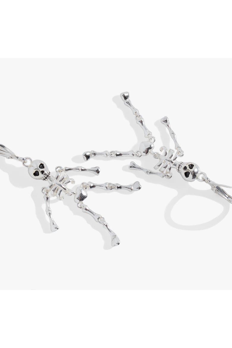Skeleton Drop Earring, Alternate, color, Silver