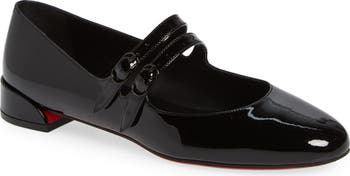 ☆大人気☆ Christian Louboutin SWEETIE JANE LEATHER PUMPS Christian Louboutin Sweetie Jane Spiked Leather Ballerinas