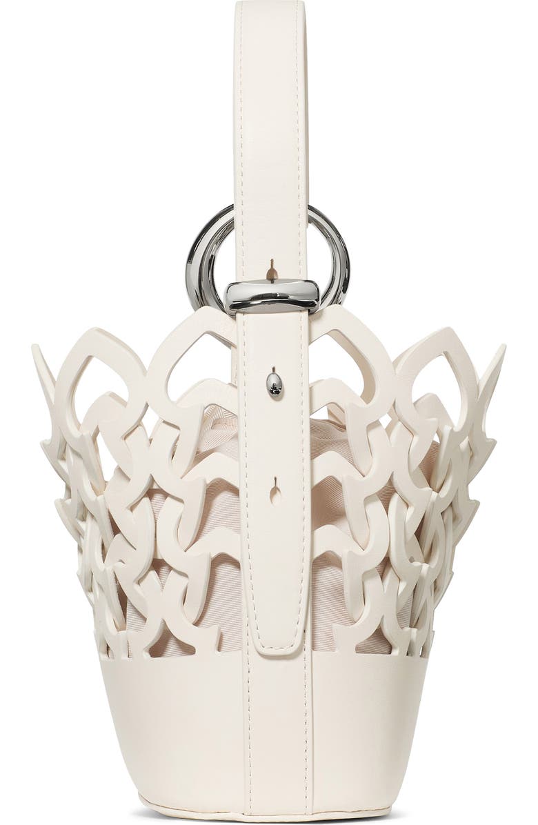 Kate Spade New York halo woven mini bucket bag, Main, color, Cream