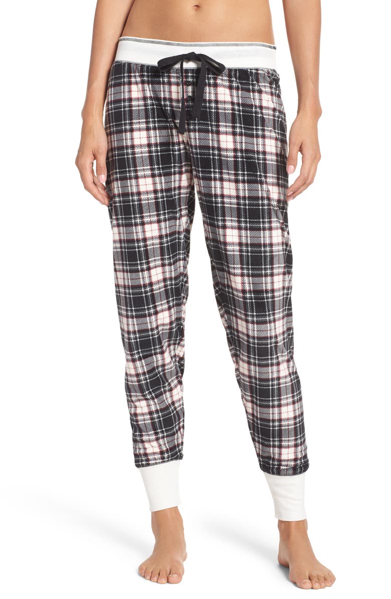 PJ Salvage Print Velour Pants, Main, color, 