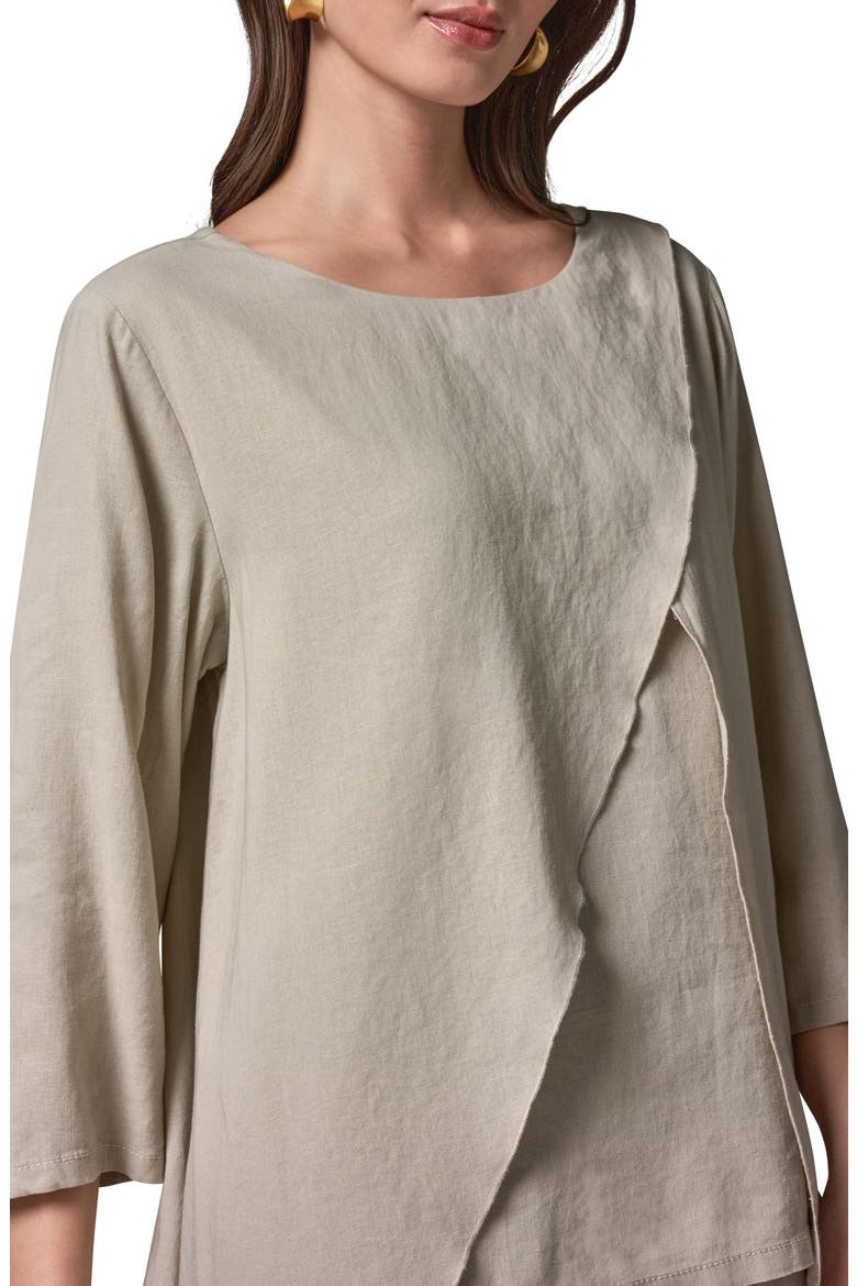 Overlap Wrap Front Top, Alternate, color, SANDSTONE