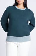ELOQUII Contrast Rib Sweater