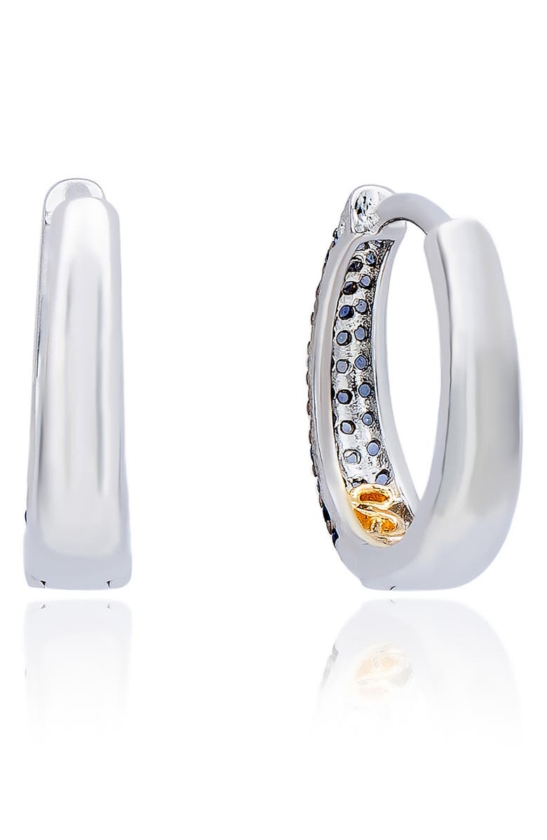 SUZY LEVIAN Pavé Sapphire Huggie Hoop Earrings, Alternate, color, Blue