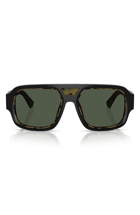 55mm Polarized Square Sunglasses