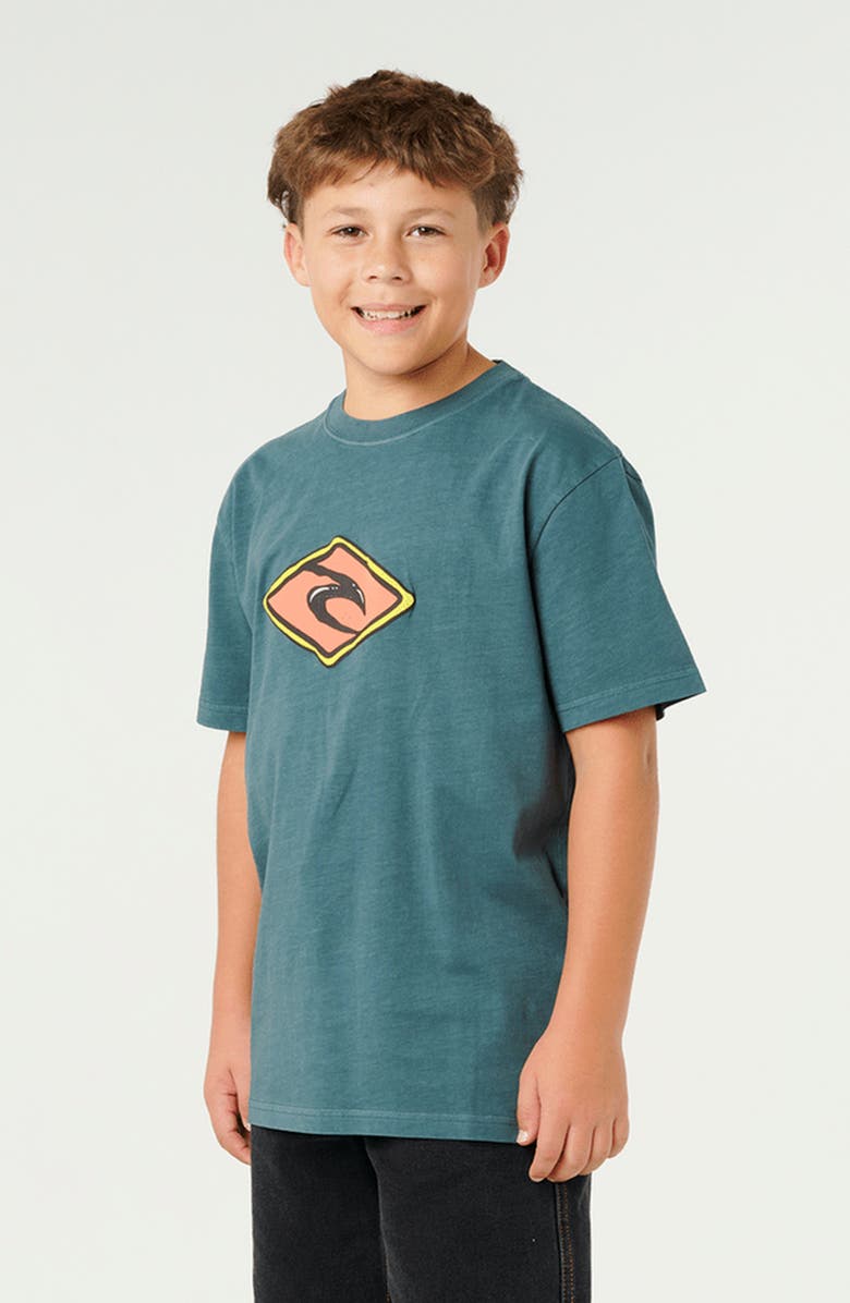 Rip Curl Kids' Sunset Sesh Cotton Graphic T-Shirt, Alternate, color, Pine Night