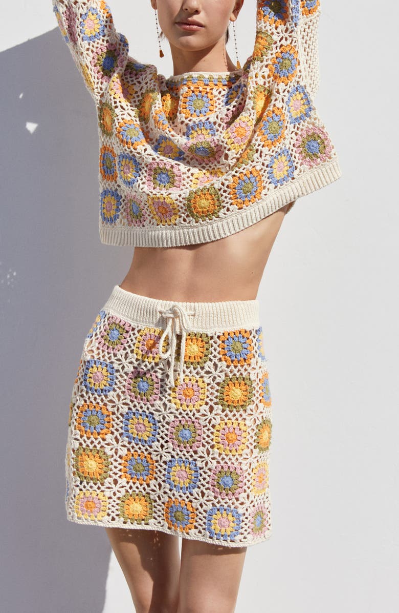 MANGO Oversize Crochet Sweater, Alternate, color, 