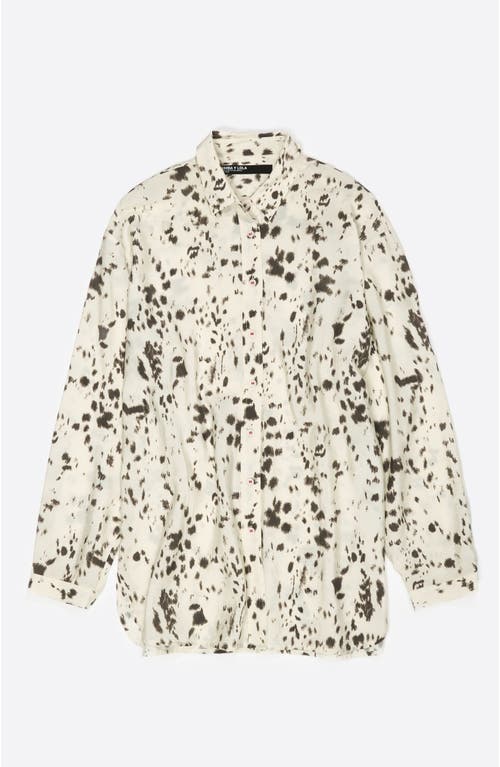 Bimba Y Lola Lynx Straight Cut Shirt In Neutral