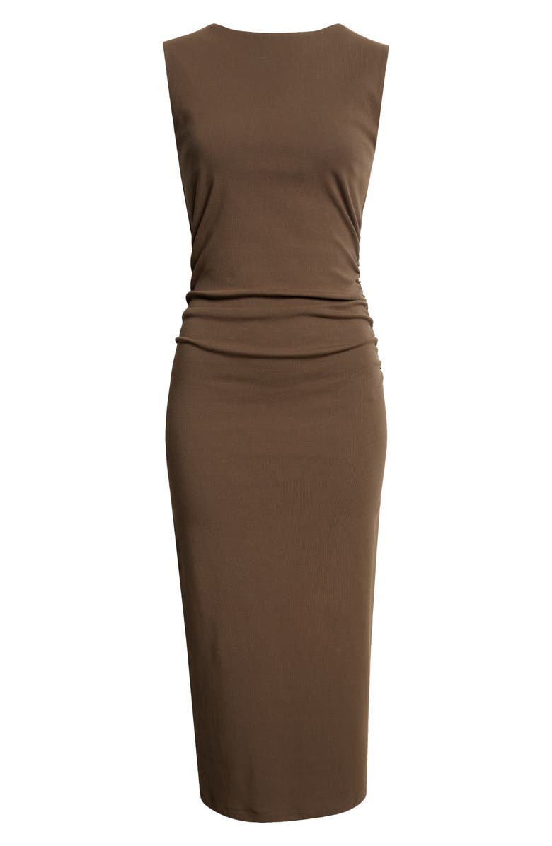 Veronica Beard Charissa Sleeveless Stretch Cotton Midi Dress, Alternate, color, Cypress