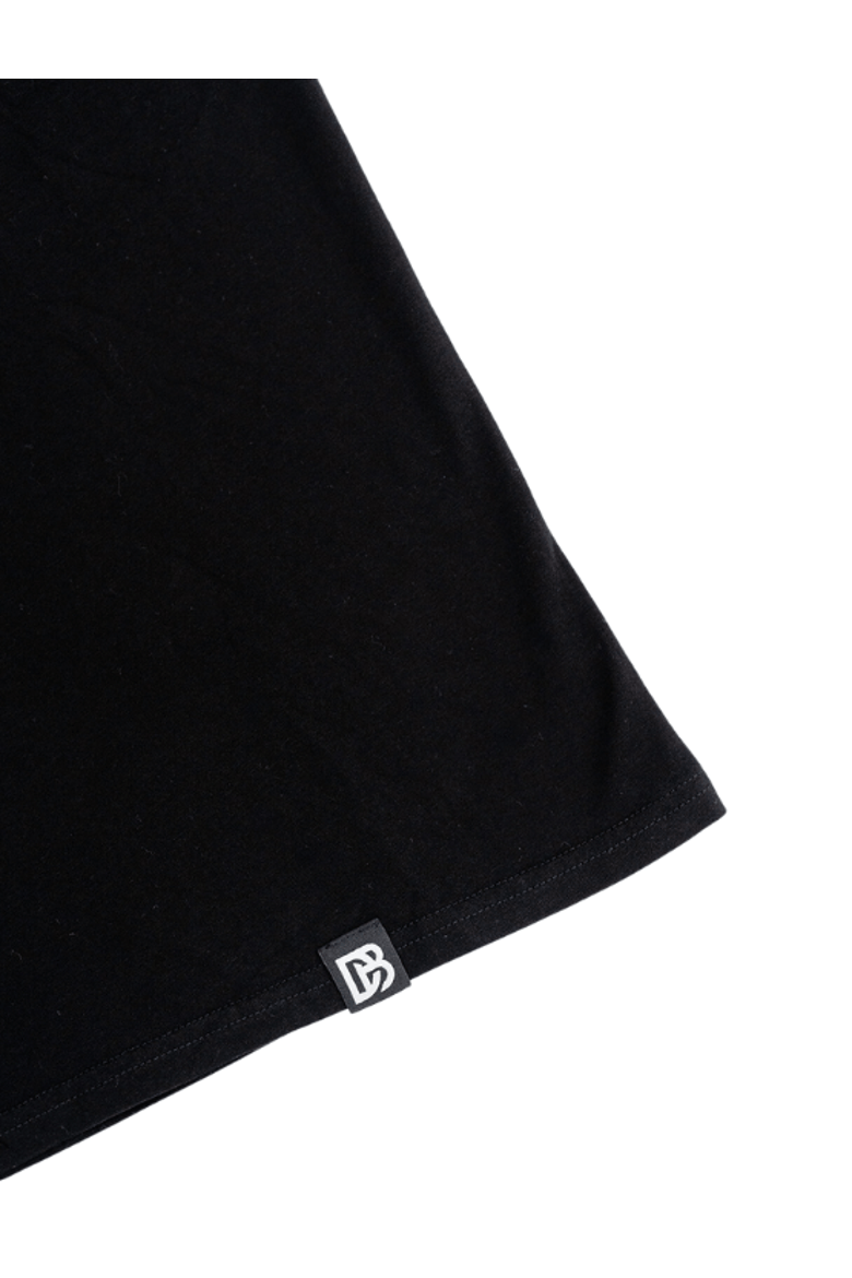 Black Essential Drop Shoulder Tee, Alternate, color, Black