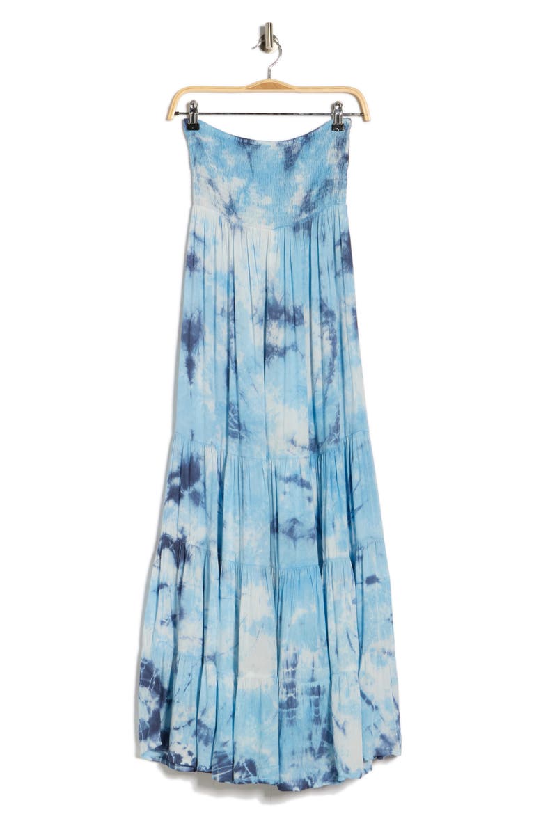 Ombre Tube Maxi Dress, Alternate, color, SKY TIEDYE
