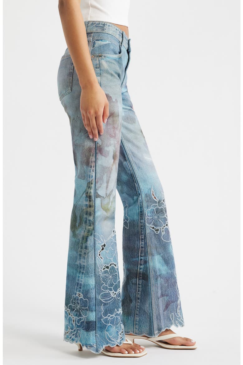 West Coast Illusions Print Jeans, Alternate, color, WATERCOLOR BLOOMS CO