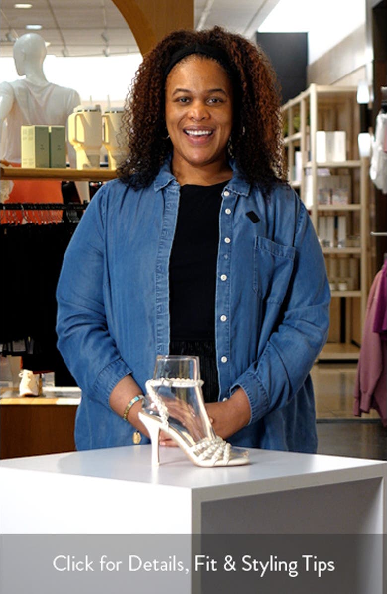 Hellen Pearly Bead Ankle Strap Sandal, sales video thumbnail