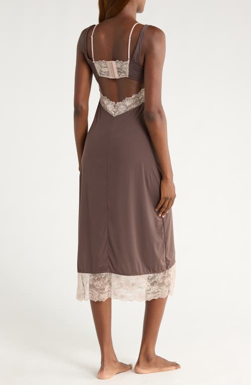 Free People Party Crasher Midi Nightgown In Gray