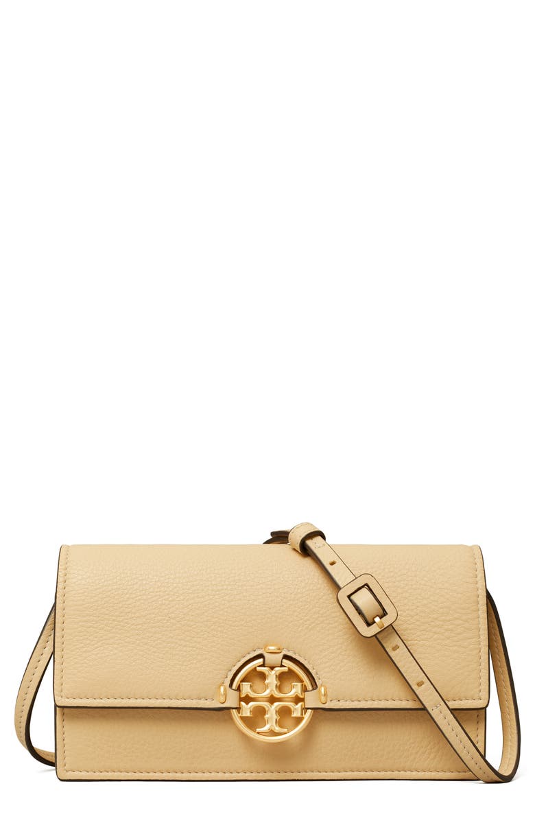 Tory Burch Miller Crossbody Wallet, Main, color, Vanilla Soft Serve