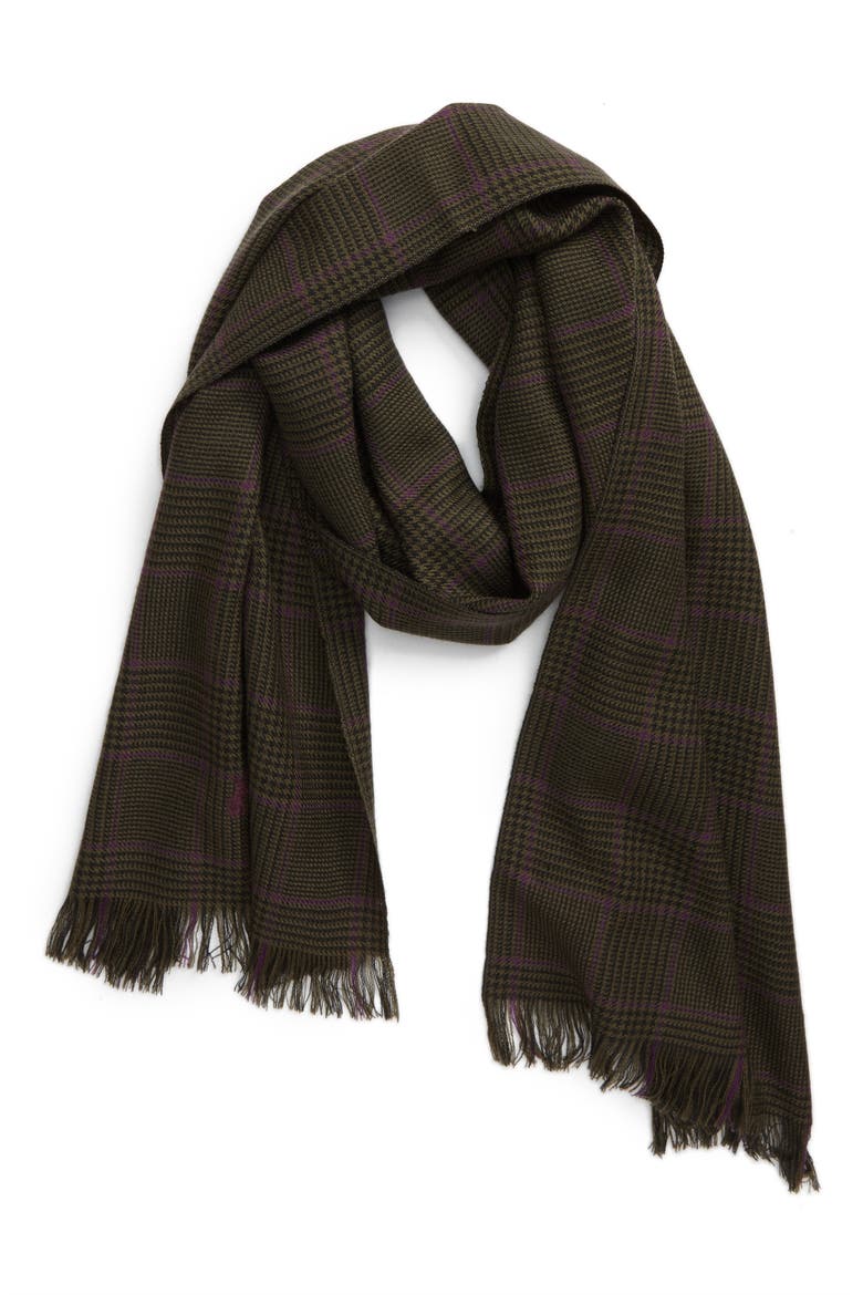 Merino Wool Scarf, Main, color, LODEN