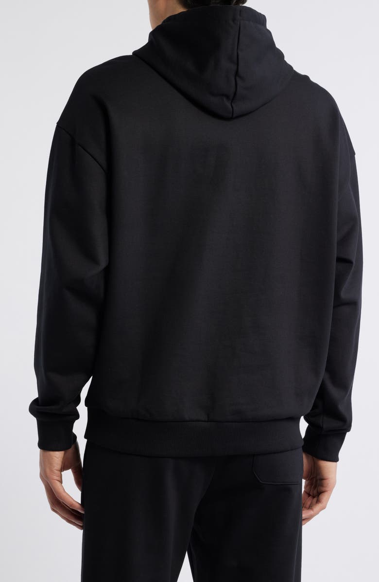 HUGO Ditchle Oversize Logo Graphic Hoodie, Alternate, color, Black