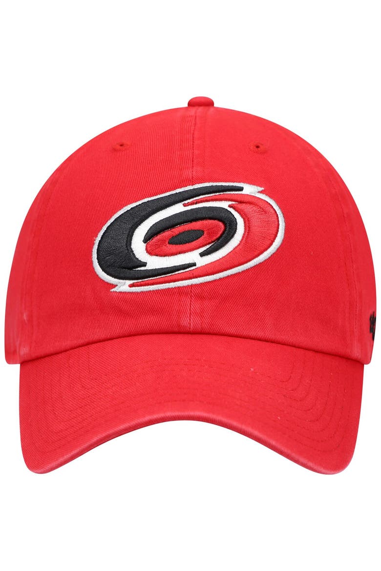 Men's '47 Red Carolina Hurricanes Team Clean Up Adjustable Hat, Alternate, color, Red