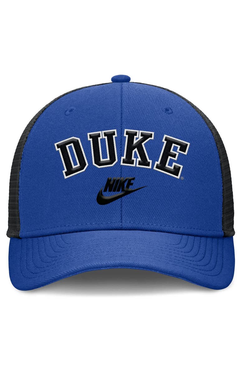 Nike Men's Nike Royal/Black Duke Blue Devils Legacy Arch Rise Performance Trucker Adjustable Hat, Alternate, color, Royal