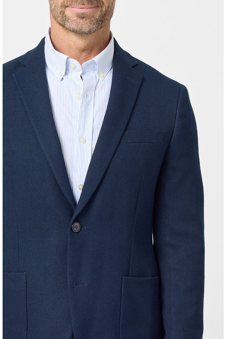 Hopsack Knit Sport Coat, Alternate, color, NAVY