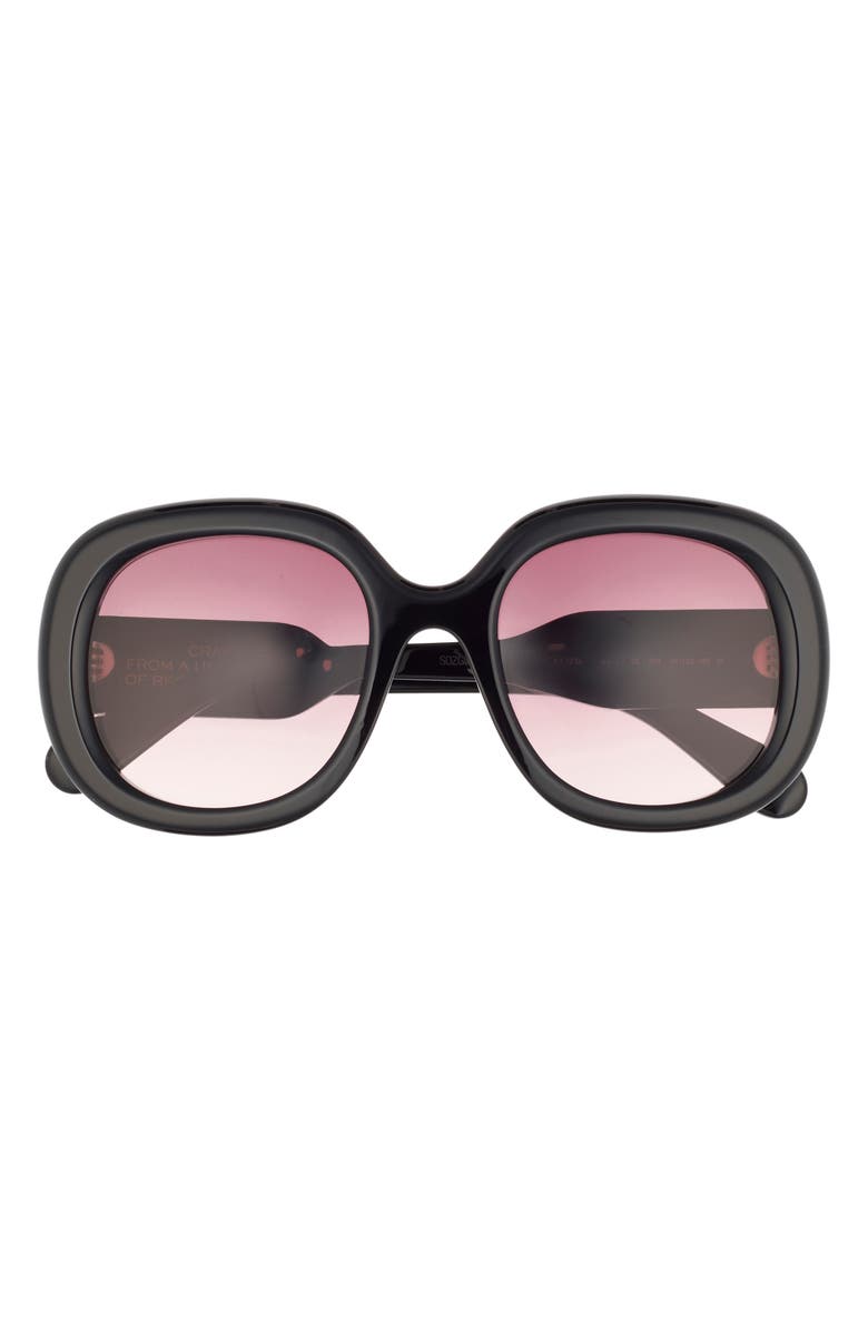 Chloé 54mm Square Sunglasses, Main, color, Black Black Red