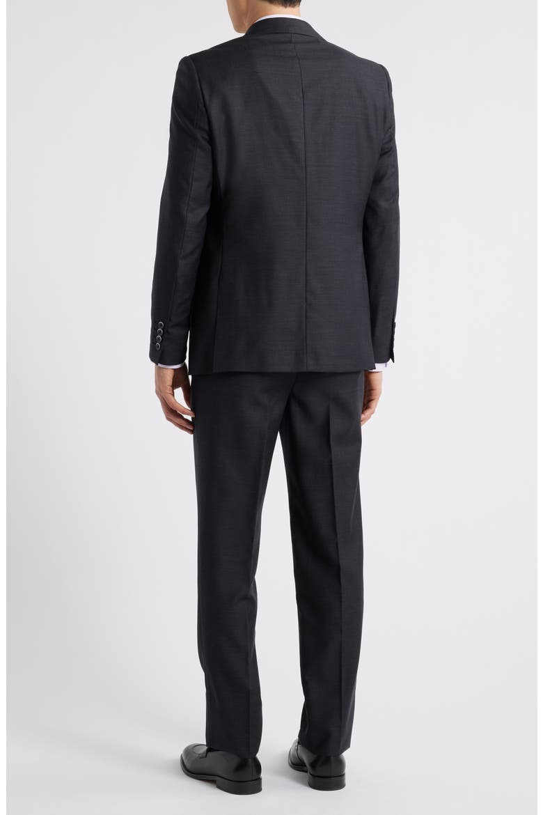 Matteo Slim Fit Charcoal Grey Mélange Wool Suit, Alternate, color, CHARCOAL