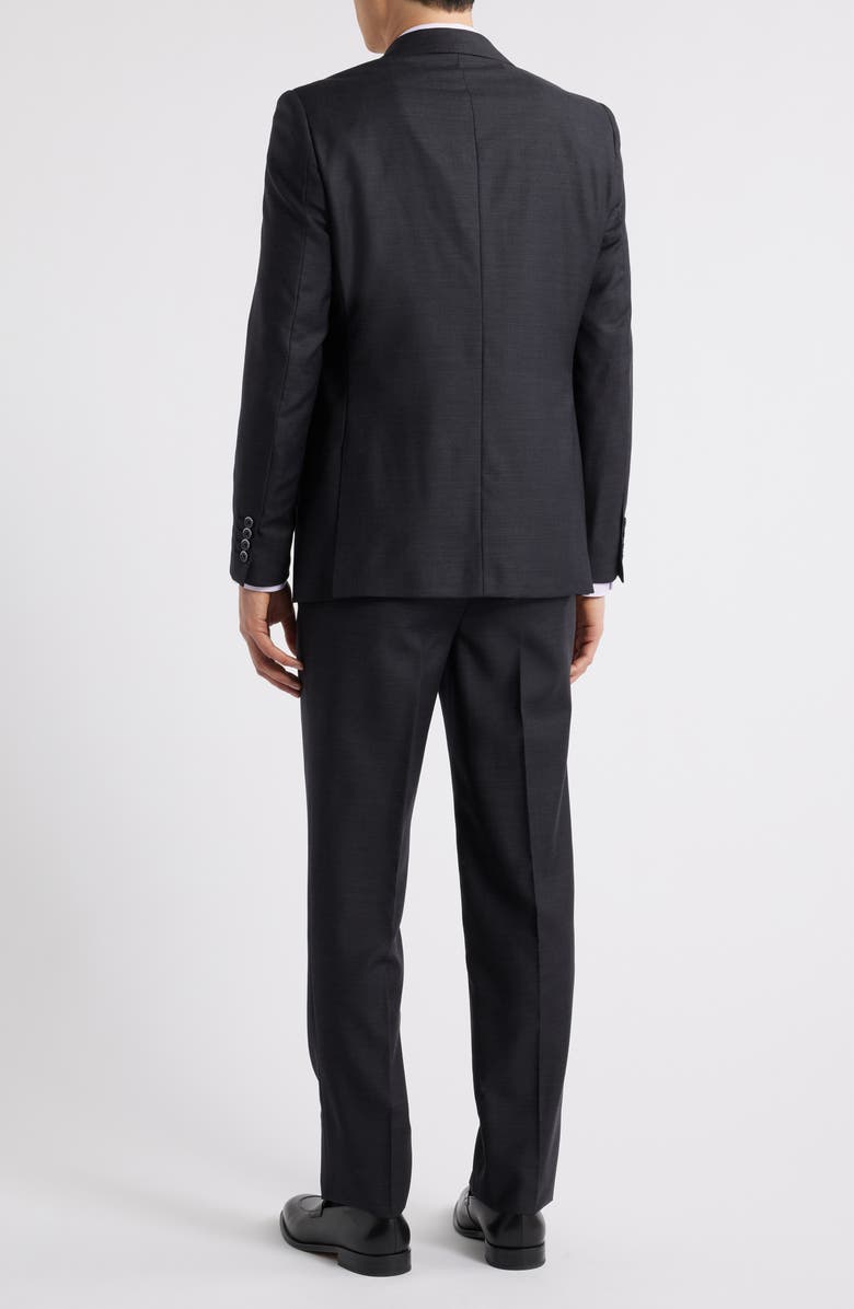 ZANETTI Matteo Slim Fit Charcoal Grey Mélange Wool Suit, Alternate, color, Charcoal