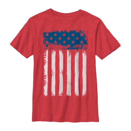 Lost Gods Boy's Fourth Of July Streak American Flag Graphic T-shirt In Red