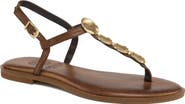 Grace Footwear Spetses Gold Disc T Strap Sandal