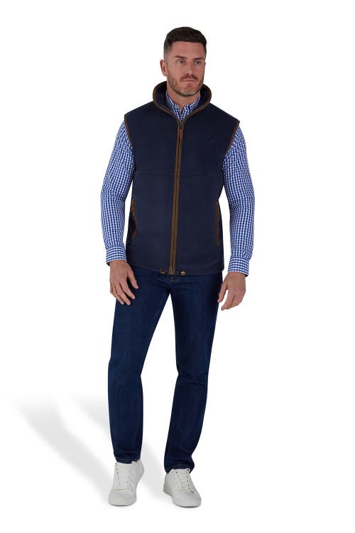 Raging Bull Fleece Gilet In Blue