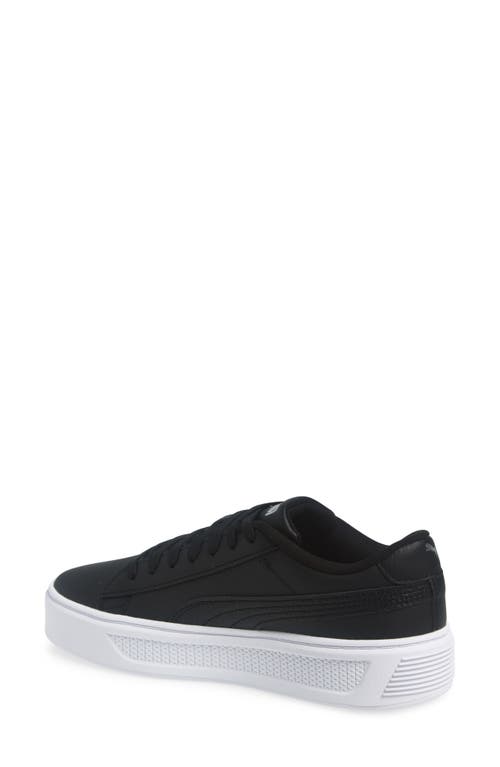 Shop Puma Smash Platform V3 Sneaker In  Black- Silver