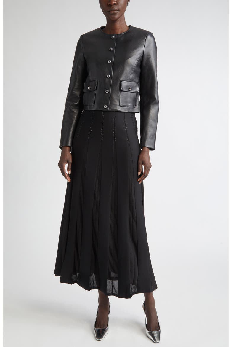Leather Jacket, Alternate, color, BLACK