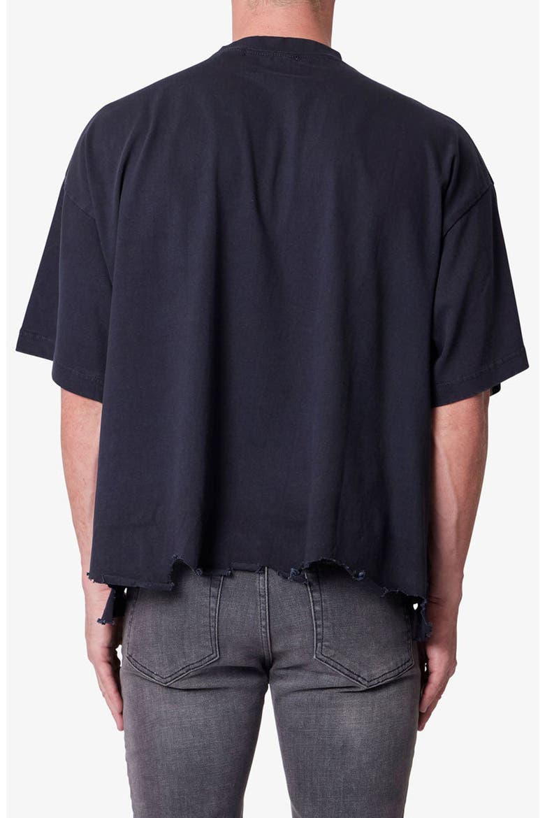 Moth Eaten Crop Graphic T-Shirt, Alternate, color, BLACK