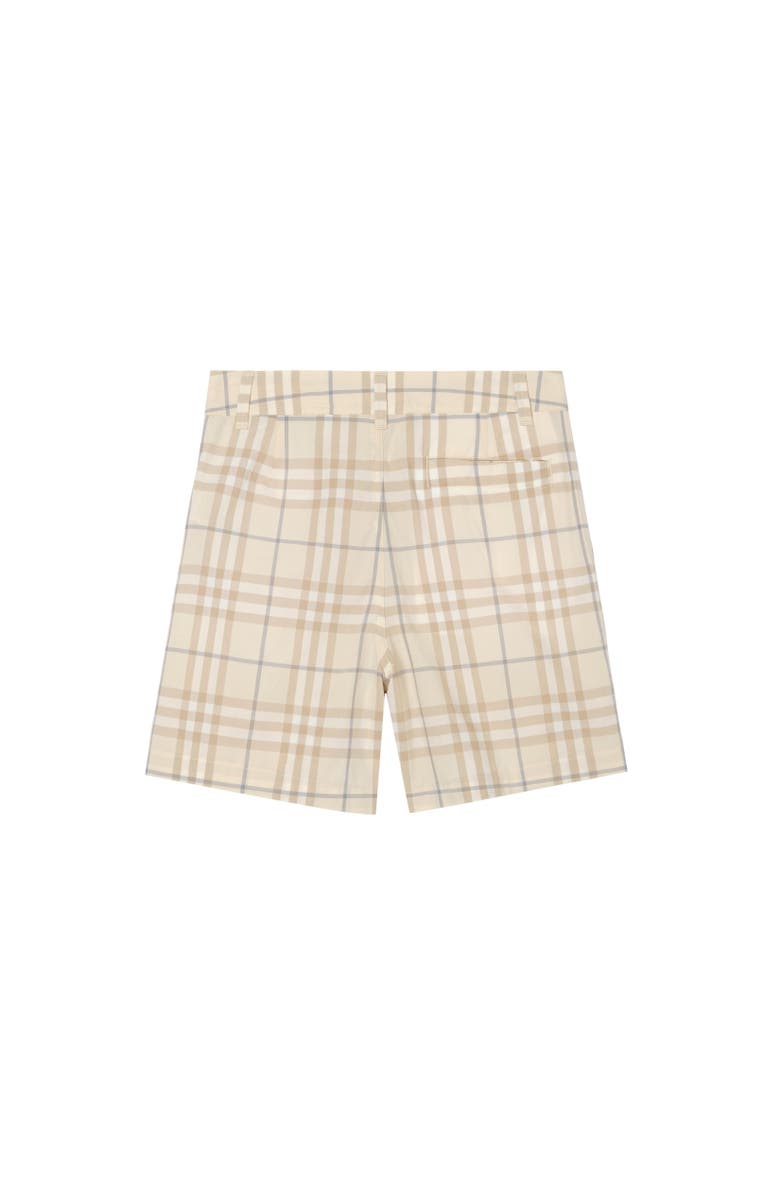 Burberry Check Cotton Shorts, Alternate, color, Sesame Beige