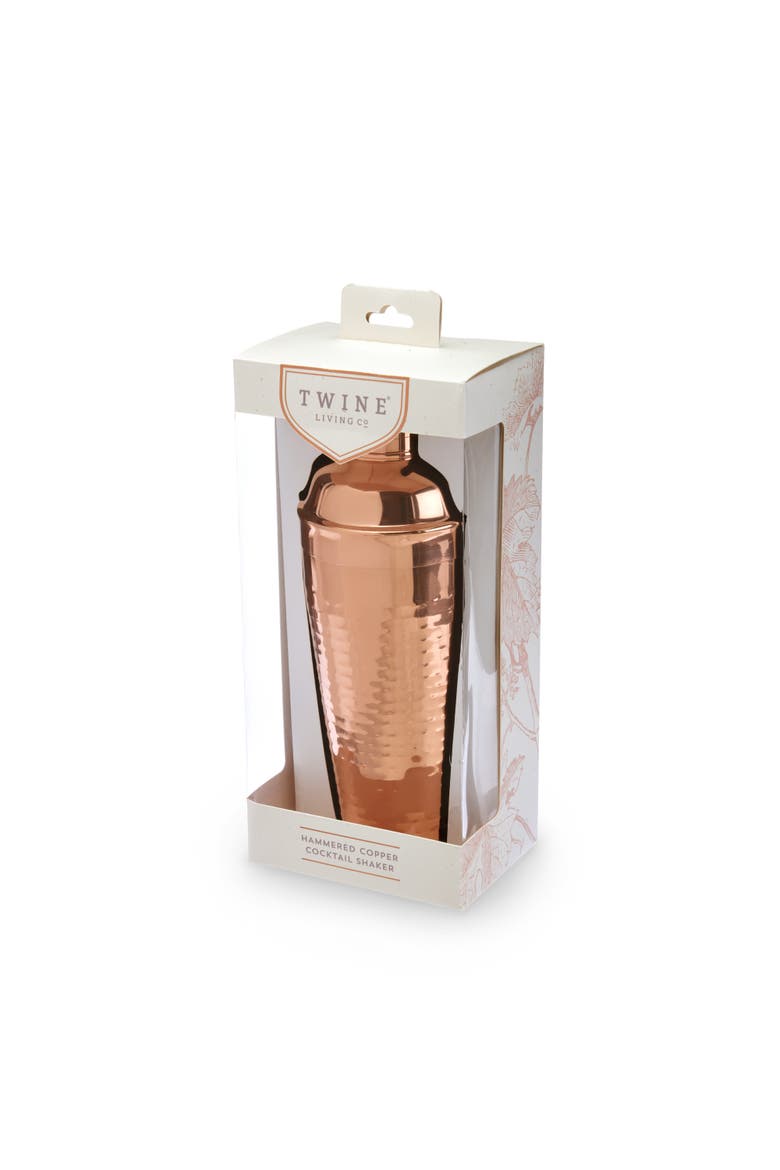Hammered Cocktail Shaker in Copper, Alternate, color, Copper