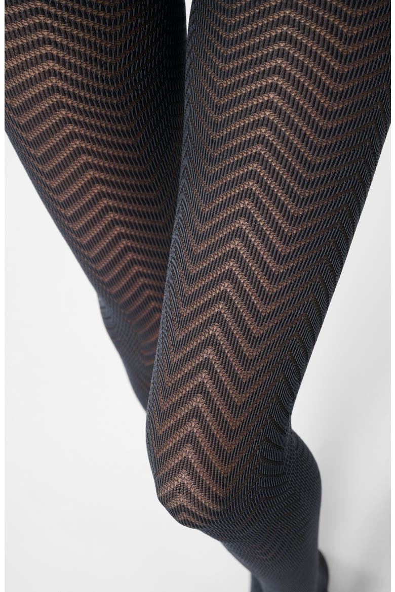 Herringbone Opaque Tights, Alternate, color, NEARLY BLACK