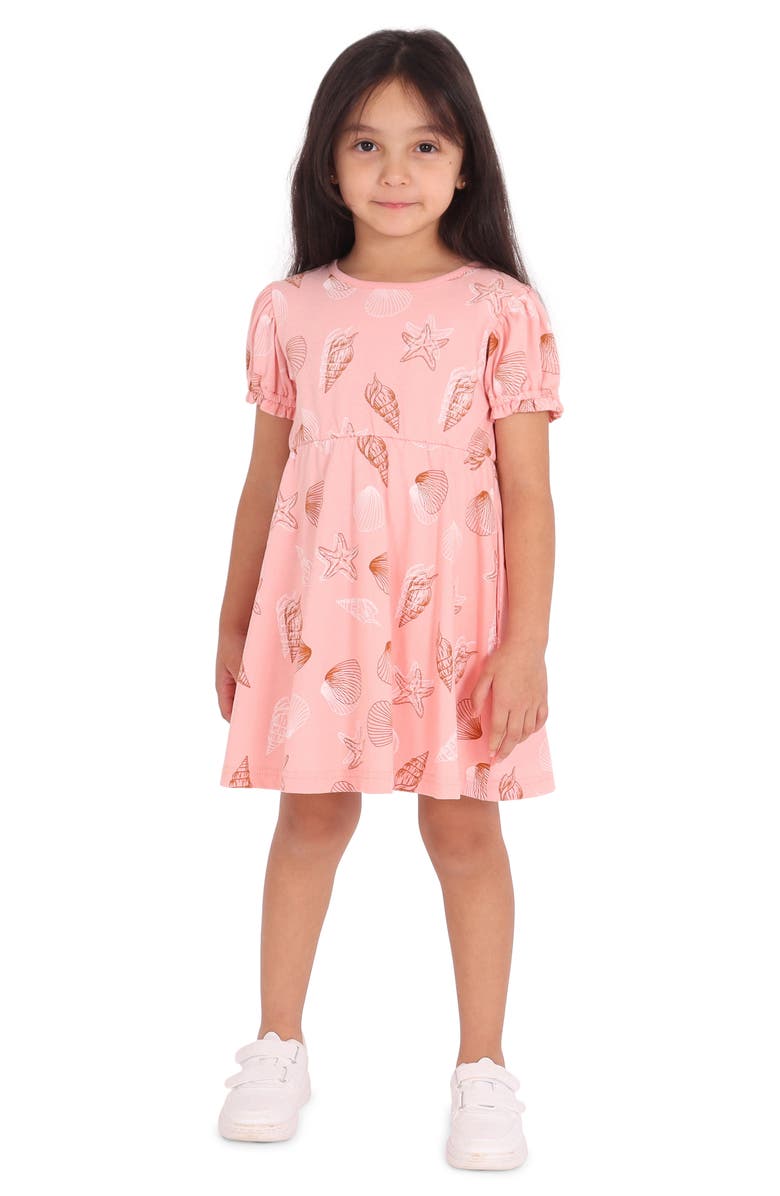 dot australia Kids' Seashells Puff Sleeve Dress, Alternate, color, 