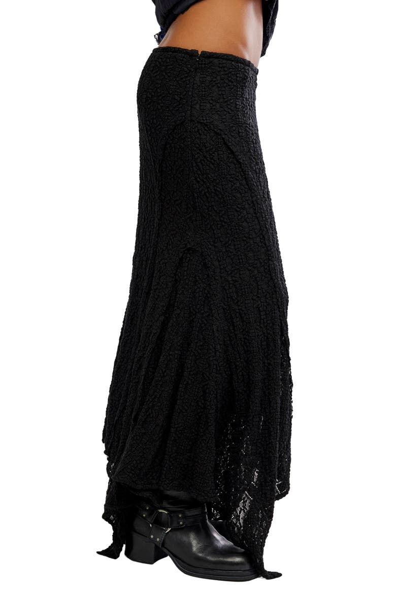 Bella Lace Mermaid Skirt, Alternate, color, BLACK