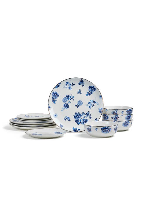 Viola Porcelain 12-piece Dinnerware Set
