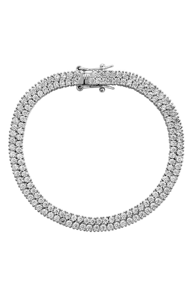 LILI CLASPE Rosaline Tennis Bracelet, Main, color, Silver