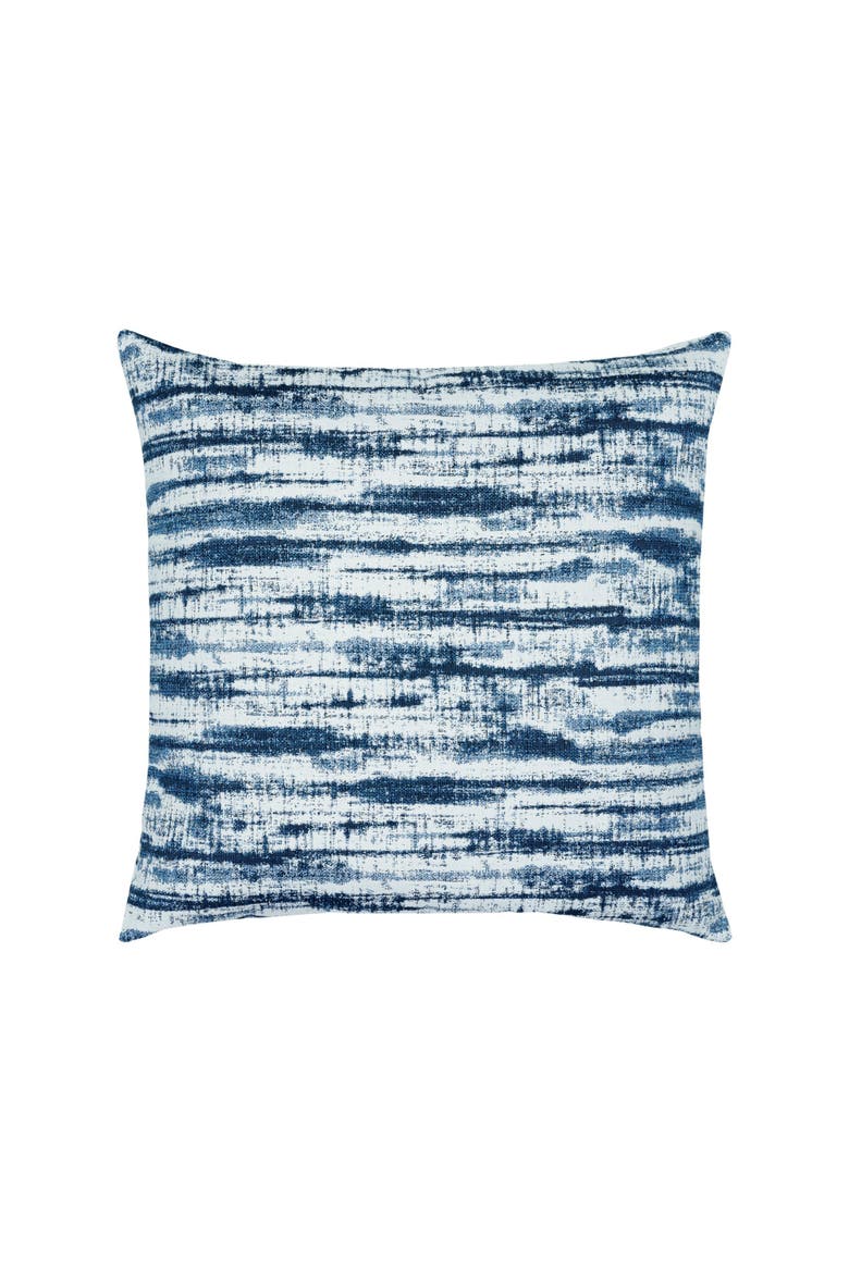 Linear Indigo Indoor & Outdoor Woven Accent Square Pillow, Main, color, Indigo