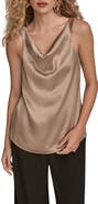 Donna Karan New York Cowl Neck Charmeuse Tank