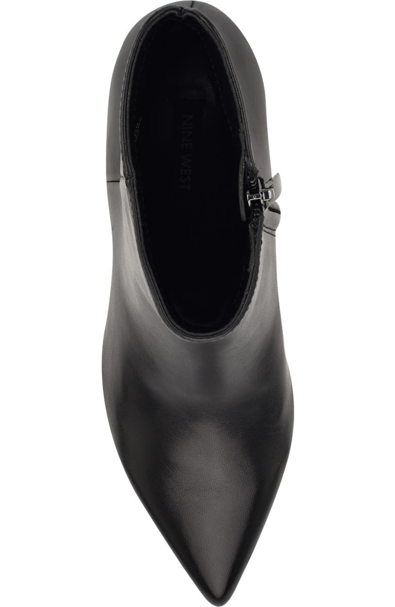 Nine West Maribu Pointed Toe Bootie, Alternate, color, Black Leather