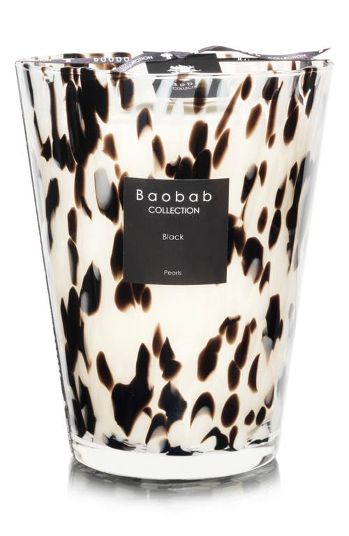 Baobab Collection Black Pearls Candle in Black/White 