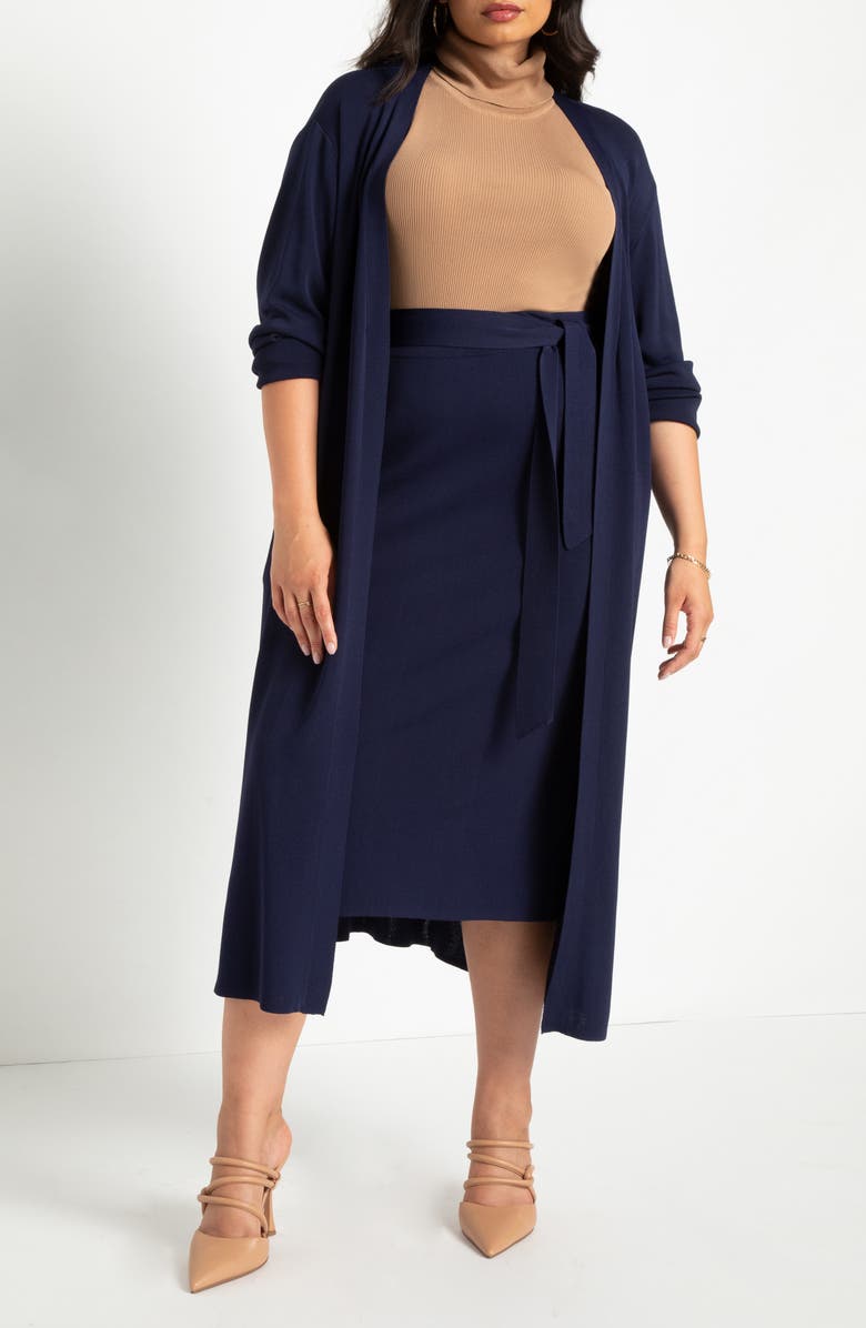 ELOQUII Sleeveless Rib Turtleneck Sweater, Alternate, color, 