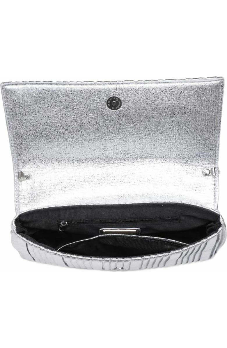 MODA LUXE Esmeralda Clutch, Alternate, color, Silver