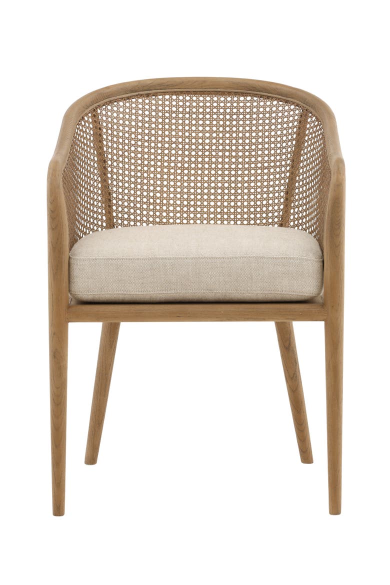 Kendrix Cane Back Linen Dining Chair, Alternate, color, Beige