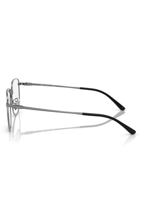 Ray Ban Ray-ban 53mm Square Optical Glasses In Gunmetal