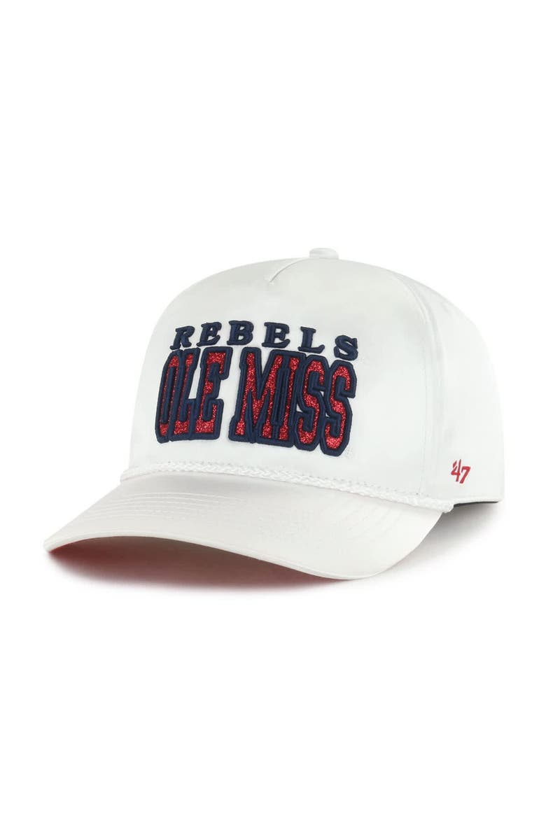 '47 Women's '47 White Ole Miss Rebels Outspoken Hitch Adjustable Hat, Alternate, color, White
