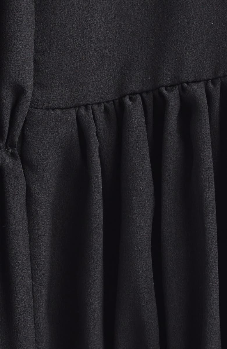 Dries Van Noten Crystal Embellished Draped Cape Dress, Alternate, color, Black